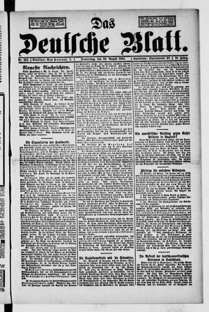 Das deutsche Blatt vom 29.08.1895