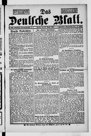 Das deutsche Blatt vom 30.08.1895