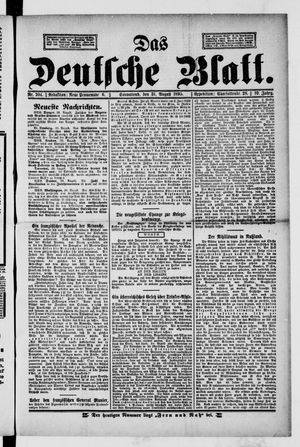 Das deutsche Blatt vom 31.08.1895