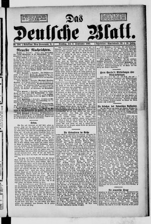 Das deutsche Blatt vom 03.09.1895