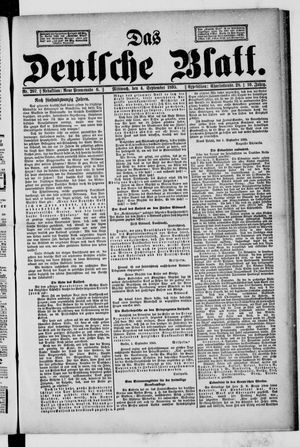 Das deutsche Blatt vom 04.09.1895