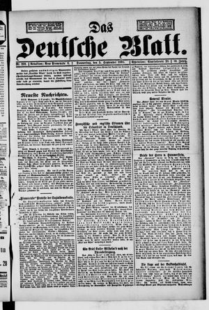 Das deutsche Blatt on Sep 5, 1895
