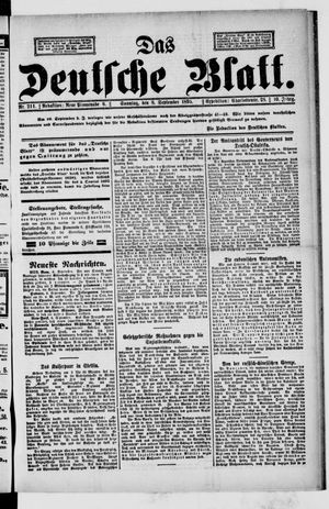 Das deutsche Blatt vom 08.09.1895