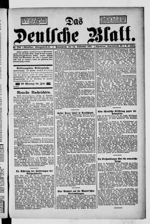 Das deutsche Blatt vom 14.09.1895