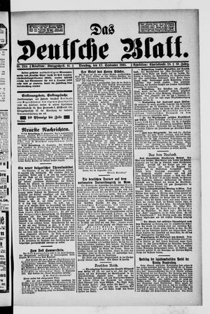 Das deutsche Blatt vom 17.09.1895
