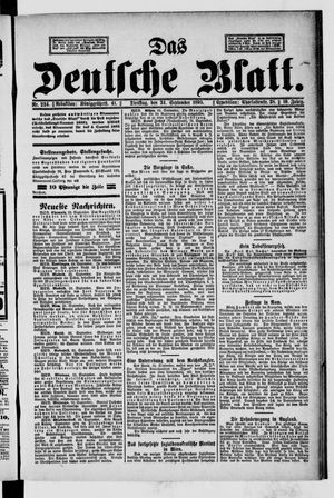 Das deutsche Blatt vom 24.09.1895