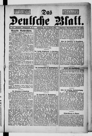 Das deutsche Blatt vom 03.10.1895