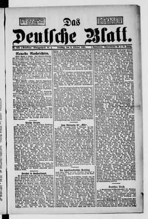Das deutsche Blatt on Oct 8, 1895