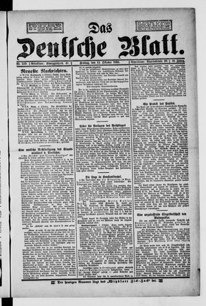 Das deutsche Blatt vom 11.10.1895