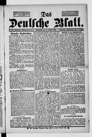Das deutsche Blatt vom 12.10.1895