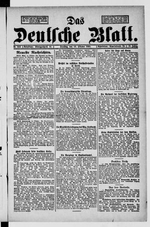 Das deutsche Blatt vom 15.10.1895