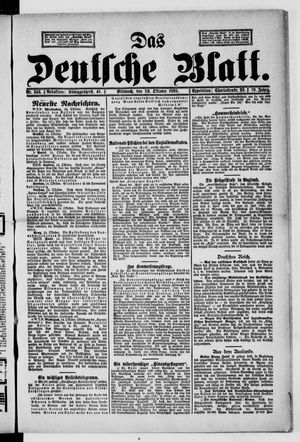 Das deutsche Blatt vom 16.10.1895