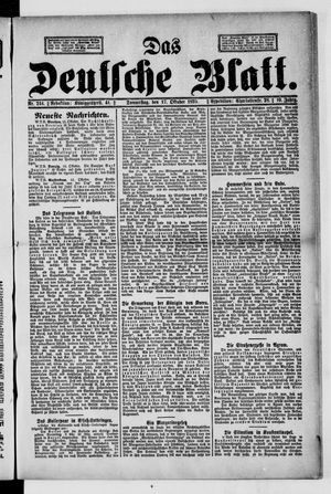 Das deutsche Blatt vom 17.10.1895