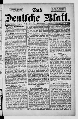 Das deutsche Blatt vom 01.11.1895