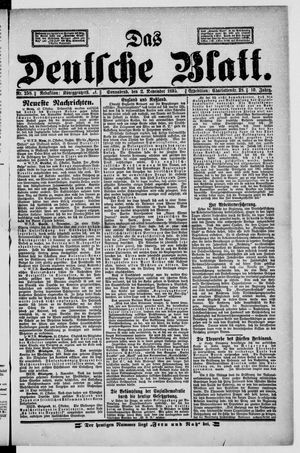 Das deutsche Blatt vom 02.11.1895