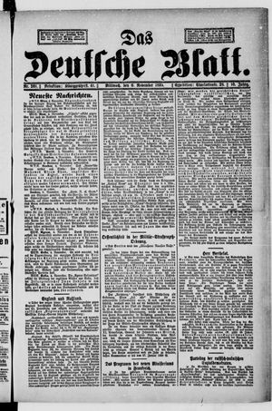 Das deutsche Blatt vom 06.11.1895
