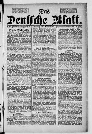 Das deutsche Blatt vom 07.11.1895