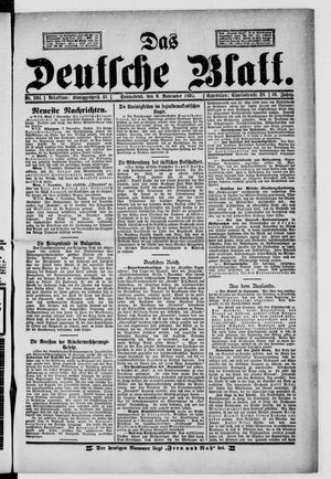 Das deutsche Blatt vom 09.11.1895
