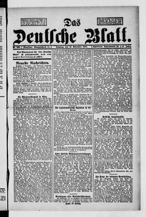 Das deutsche Blatt on Nov 10, 1895