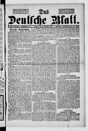 Das deutsche Blatt vom 12.11.1895