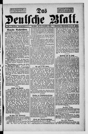 Das deutsche Blatt vom 13.11.1895