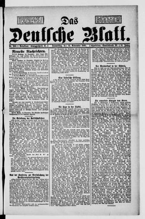 Das deutsche Blatt vom 14.11.1895