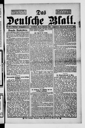 Das deutsche Blatt vom 16.11.1895
