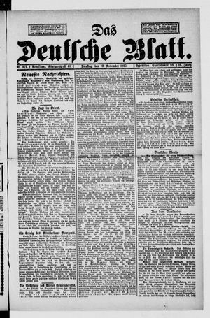 Das deutsche Blatt vom 19.11.1895