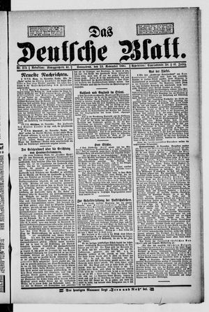 Das deutsche Blatt vom 23.11.1895
