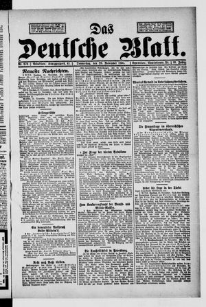 Das deutsche Blatt vom 28.11.1895