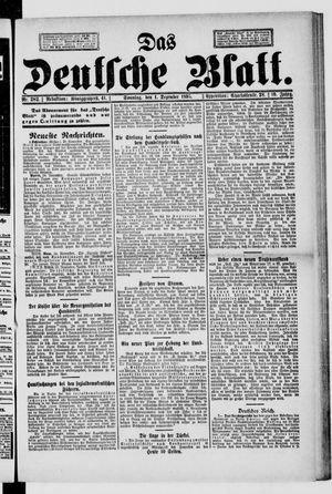 Das deutsche Blatt on Dec 1, 1895