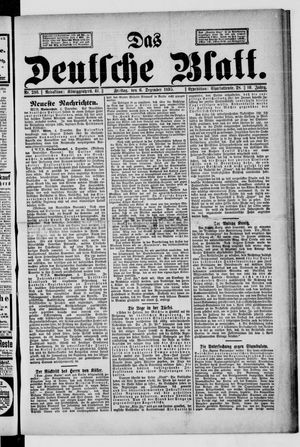 Das deutsche Blatt vom 06.12.1895