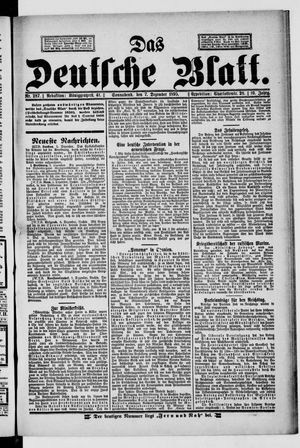Das deutsche Blatt on Dec 7, 1895