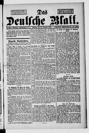 Das deutsche Blatt vom 10.12.1895