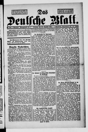 Das deutsche Blatt vom 15.12.1895