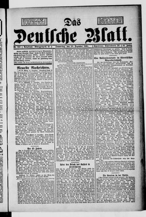 Das deutsche Blatt on Dec 19, 1895