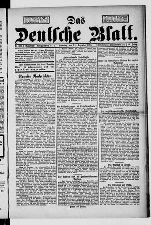 Das deutsche Blatt vom 22.12.1895