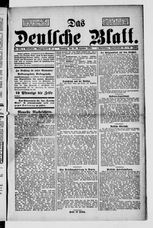 Das deutsche Blatt vom 29.12.1895