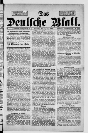 Das deutsche Blatt on Jan 9, 1896