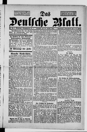 Das deutsche Blatt vom 12.01.1896