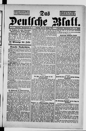 Das deutsche Blatt vom 14.01.1896