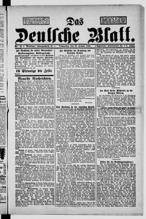 Das deutsche Blatt on Jan 16, 1896