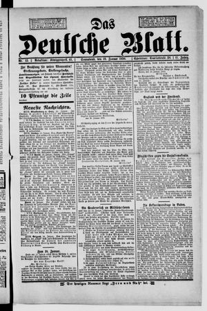 Das deutsche Blatt on Jan 18, 1896
