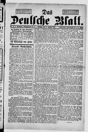 Das deutsche Blatt vom 21.01.1896
