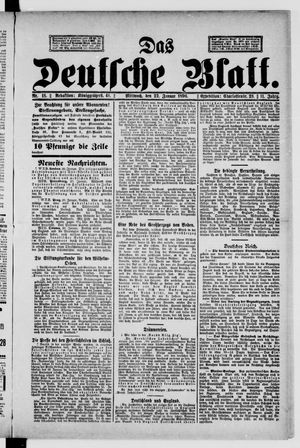 Das deutsche Blatt vom 22.01.1896