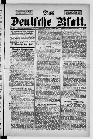 Das deutsche Blatt on Jan 23, 1896