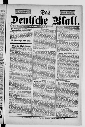 Das deutsche Blatt on Jan 31, 1896