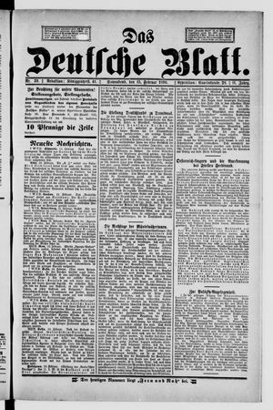 Das deutsche Blatt vom 15.02.1896
