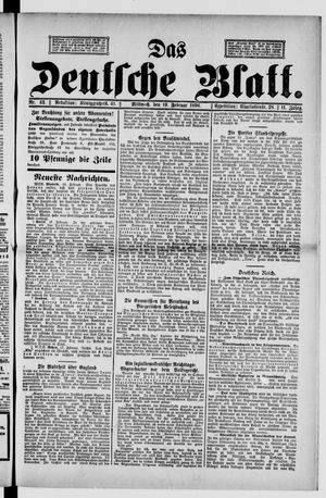 Das deutsche Blatt vom 19.02.1896