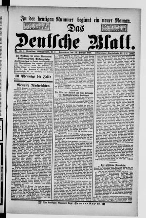Das deutsche Blatt vom 22.02.1896